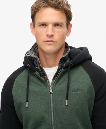Superdry Sweatvest 'Essential' in Groen
