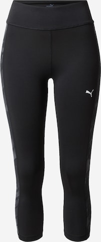 PUMA Skinny Sportovní kalhoty – černá: přední strana