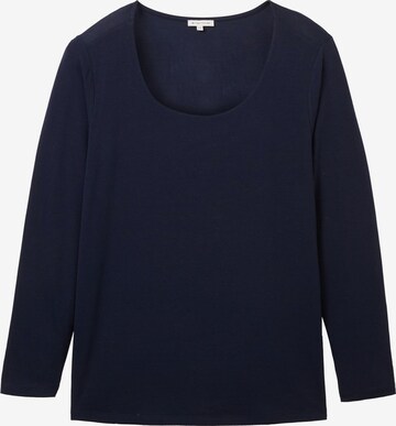 Tom Tailor Women + Shirt in Blauw: voorkant