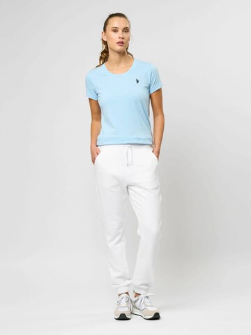 U.S. POLO ASSN. Tapered Housut 'India' värissä valkoinen