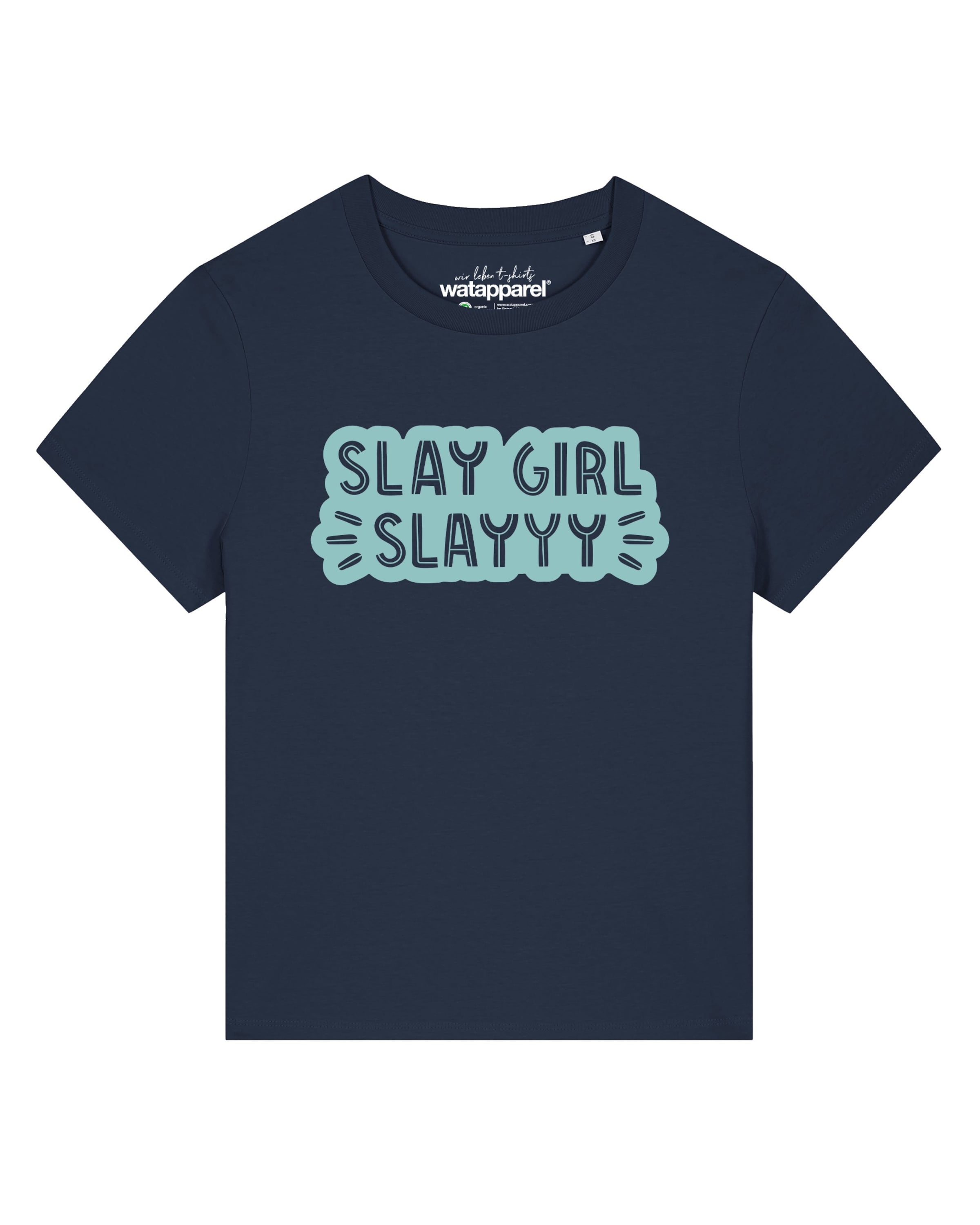 T-shirt 'Slay girl' Watapparel en bleu : devant