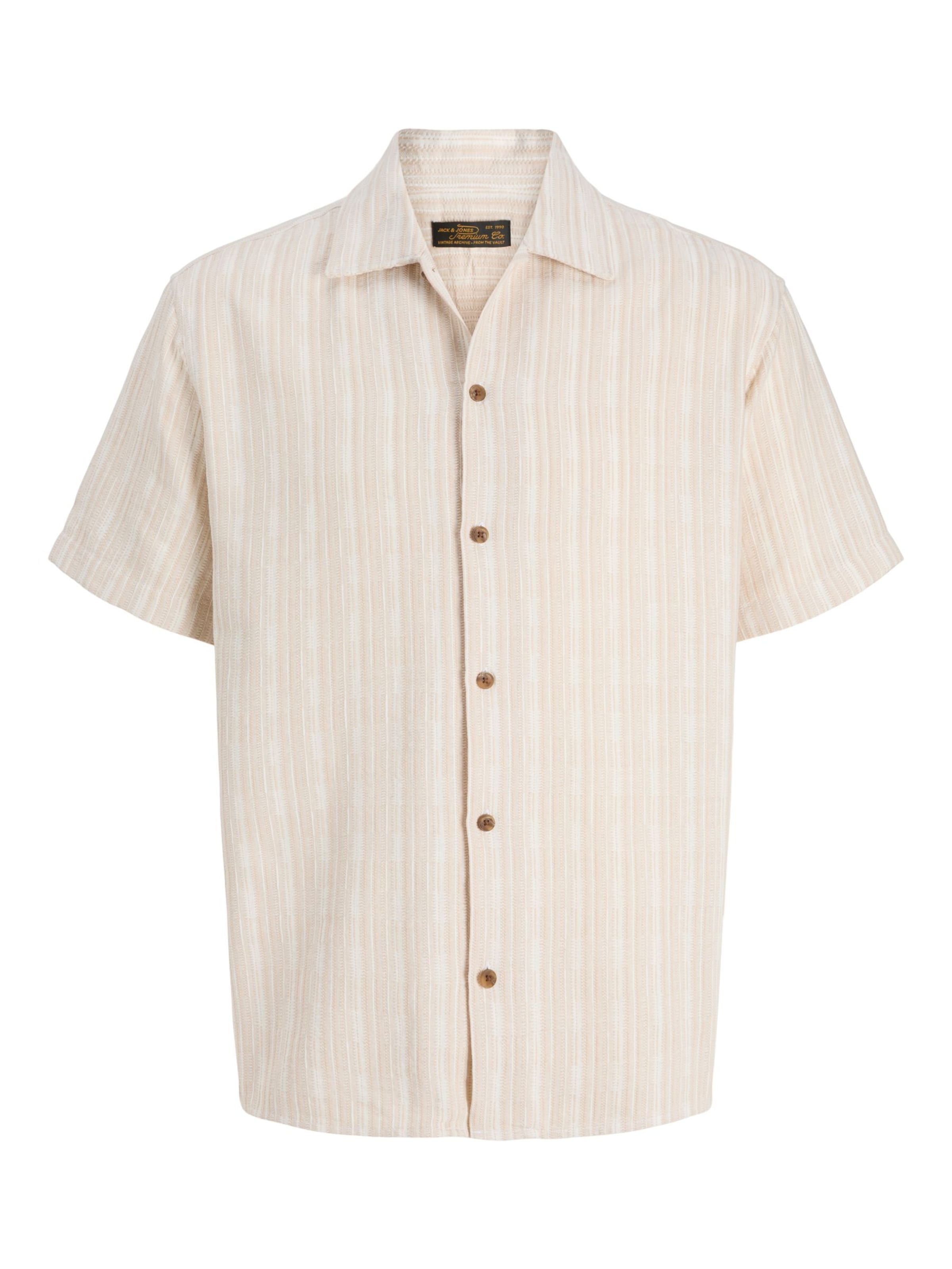 JACK & JONES Button Up Shirt in Grey: front
