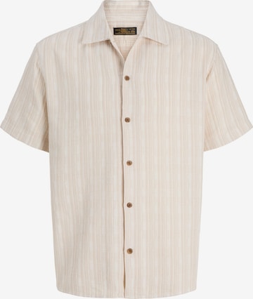 JACK & JONES Button Up Shirt in Grey: front