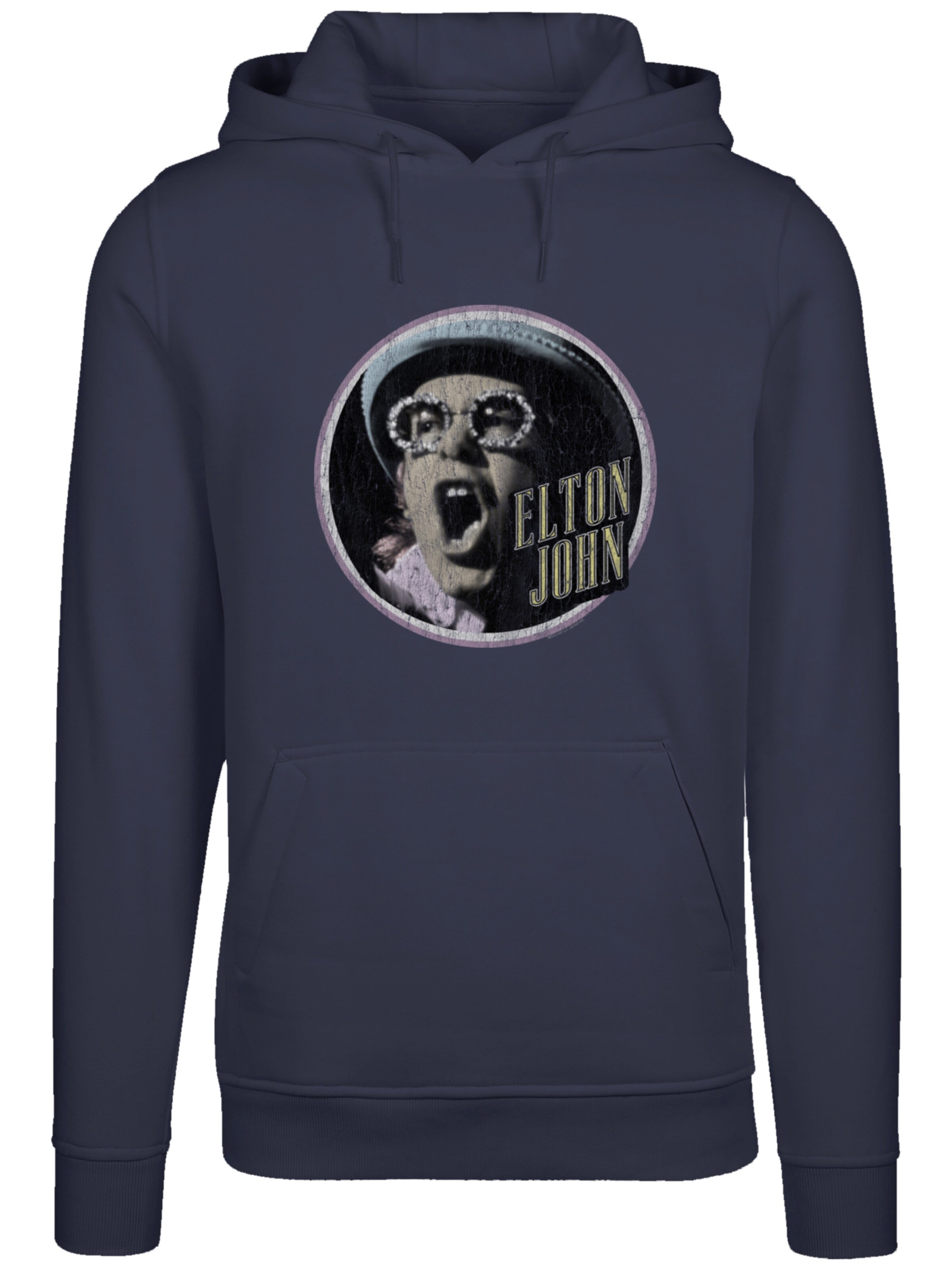 F4NT4STIC Sweatshirt 'Elton John Vintage Circle' in Blauw: voorkant