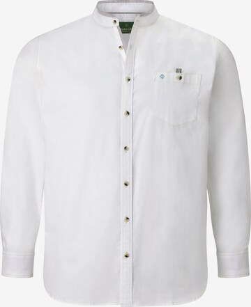 Charles Colby Comfort fit Button Up Shirt ' Duke Riley ' in White: front