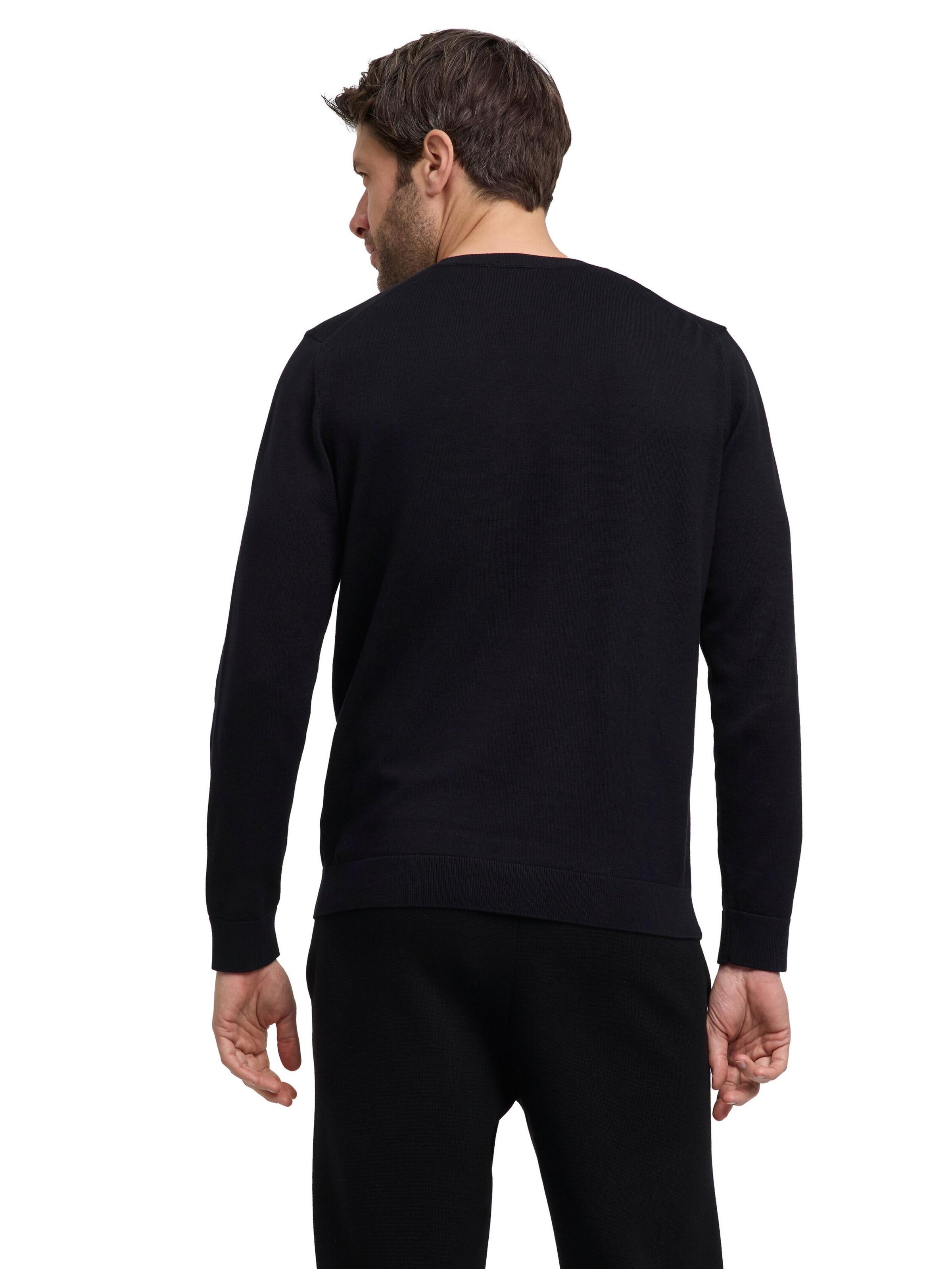 FALKE Pullover 'Pure Cotton'‌‌‌‌‌‌ in Schwarz