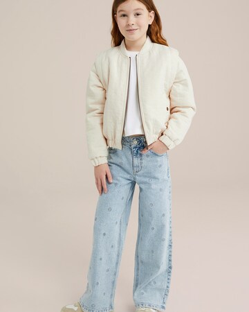WE Fashion Wide leg Jeans i blå