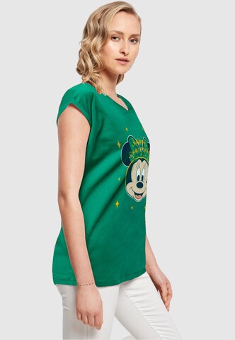Maglietta 'Minnie Mouse - Happy Christmas' di ABSOLUTE CULT in verde