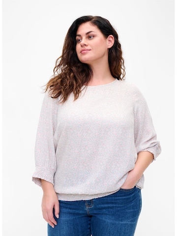 Zizzi Blouse 'Ejule' in Wit: voorkant