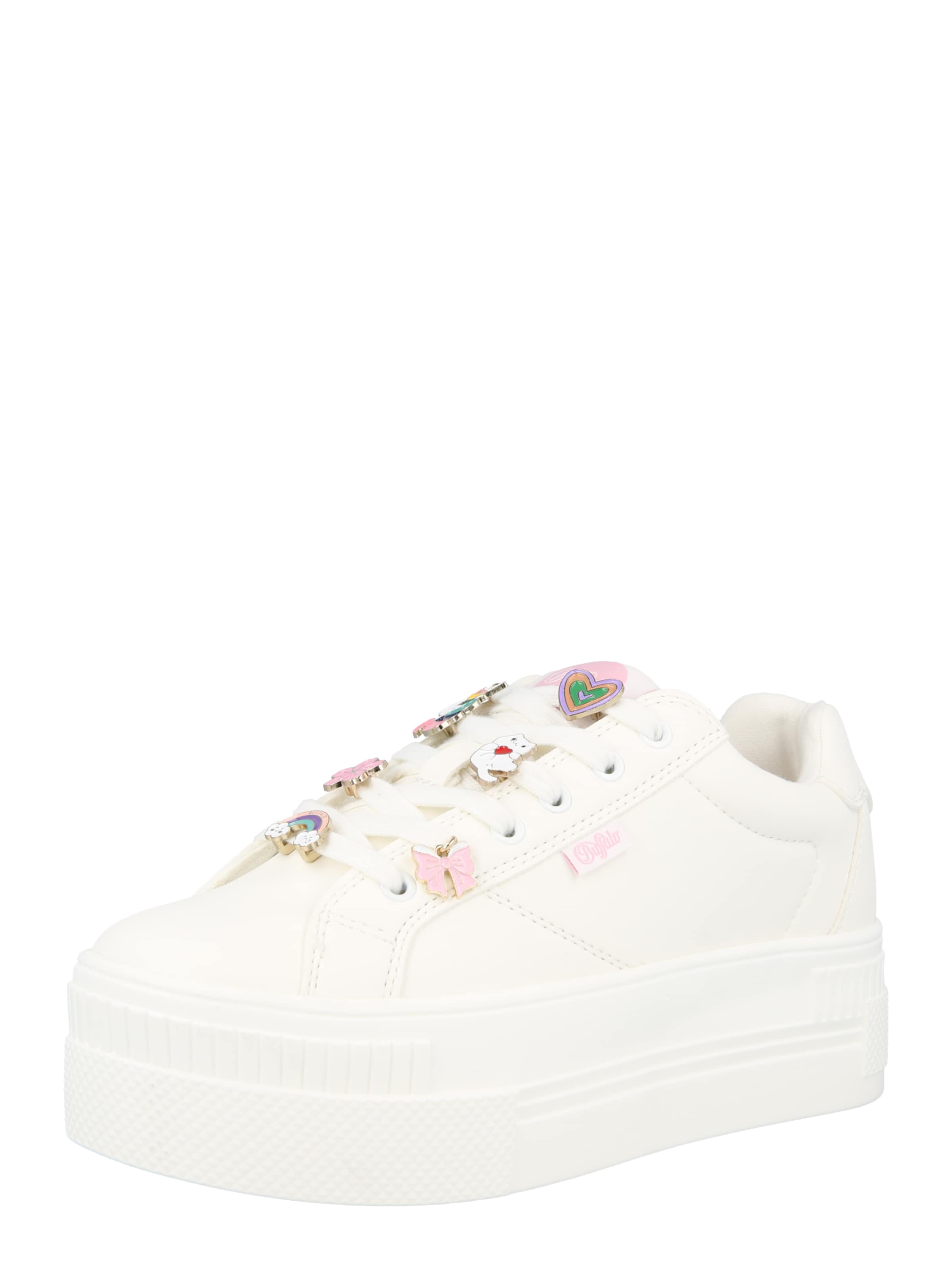 BUFFALO Låg sneaker 'Paired Charms 2.0' i vit: framsida