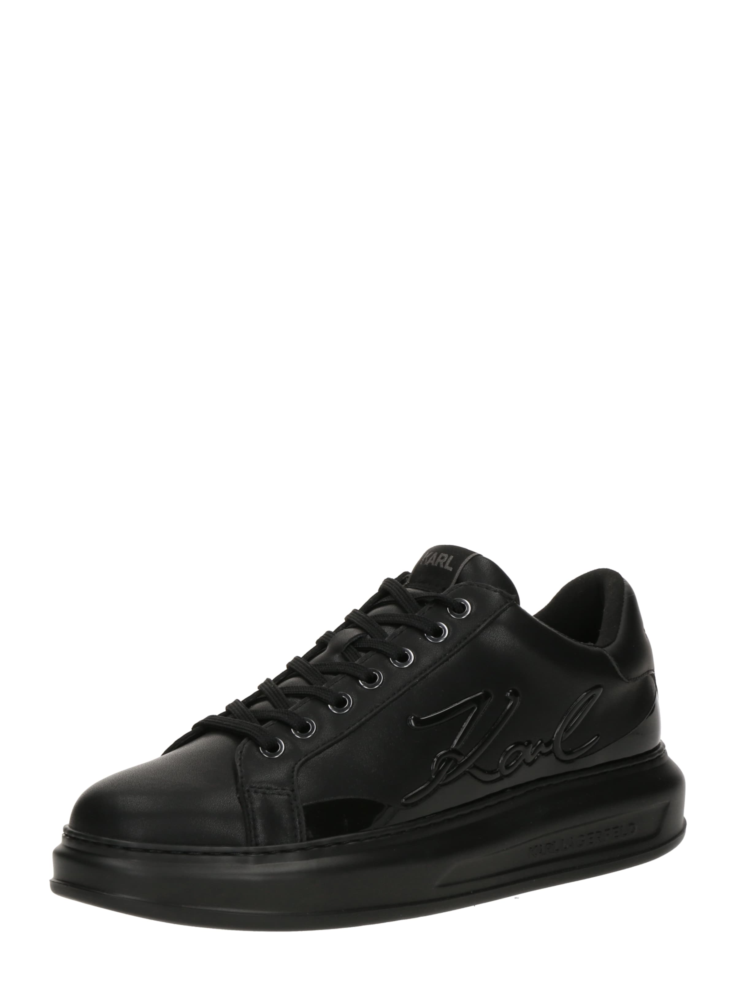 Sneaker low de la Karl Lagerfeld pe negru: față