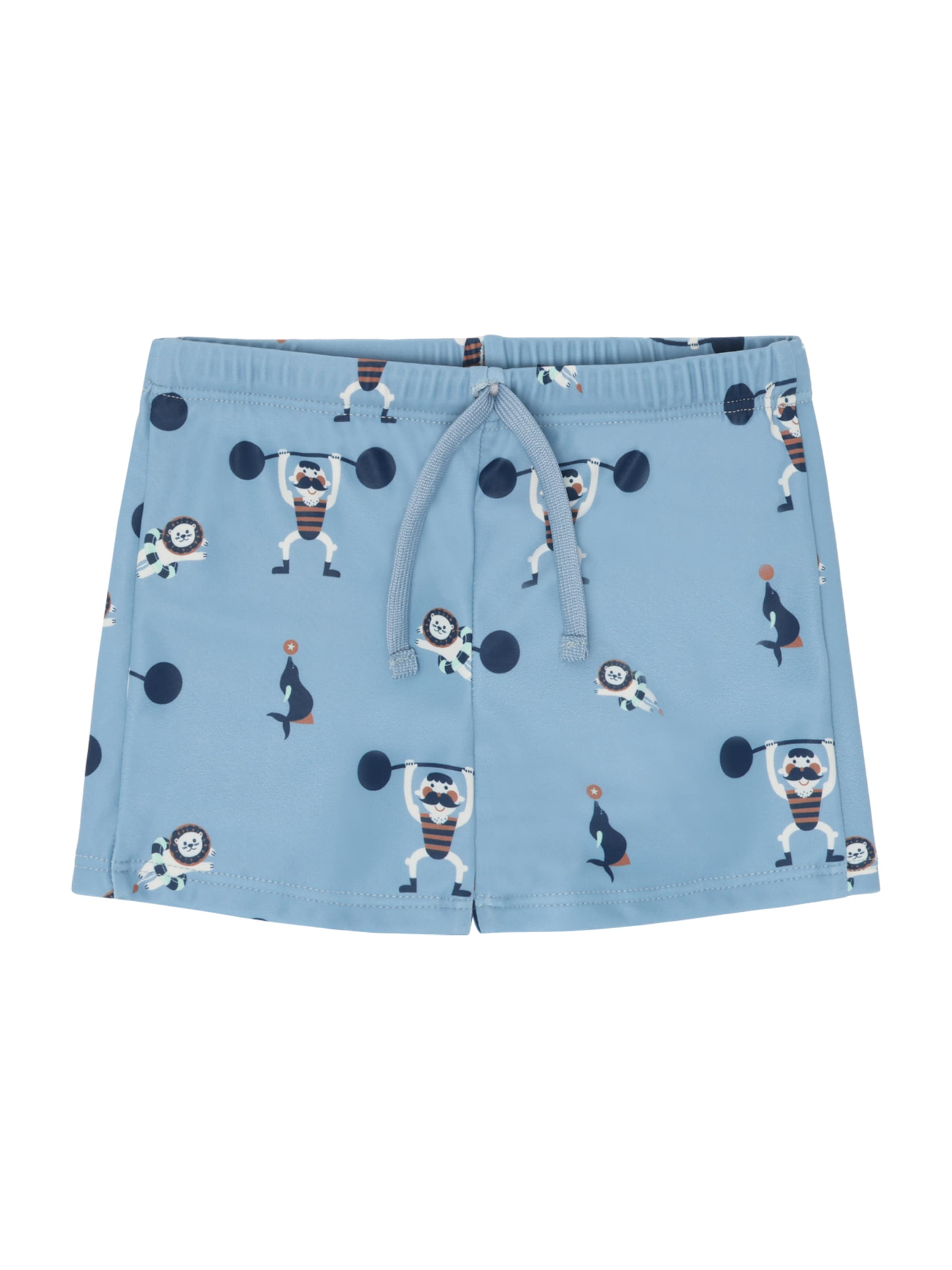 Hust & Claire Badeshorts 'Haki' in navy / royalblau / sepia / weiß, Produktansicht