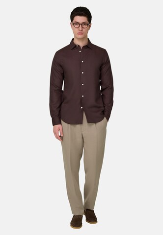 Coupe regular Chemise Boggi Milano en marron