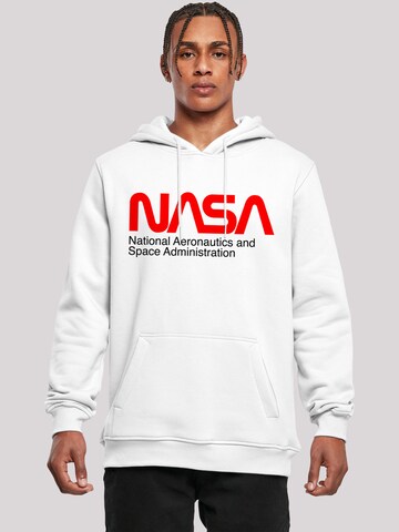 Sweat-shirt 'NASA Aeronautics And Space' F4NT4STIC en blanc : devant
