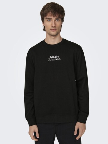 Only & Sons Sweatshirt i svart: framsida