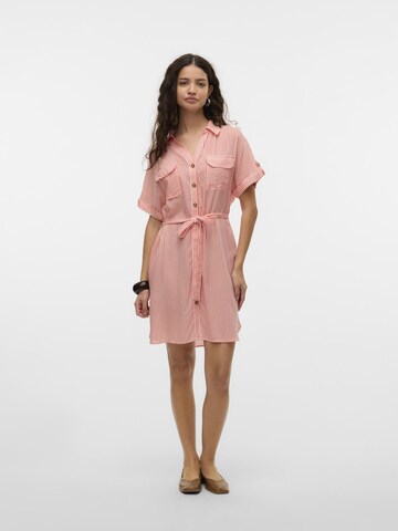 VERO MODA - Vestido camisero 'VMBumpy' en naranja