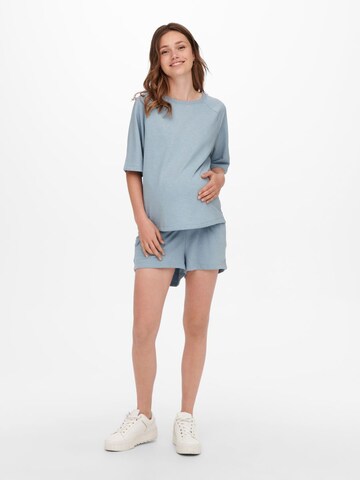 Only Maternity Regular Shorts 'Dreamer' in Blau