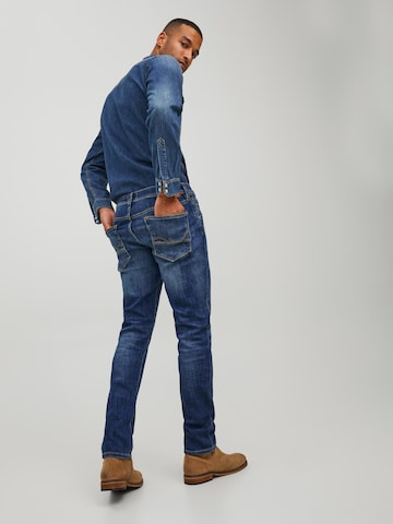 Coupe slim Jean 'Glenn Fox' JACK & JONES en bleu