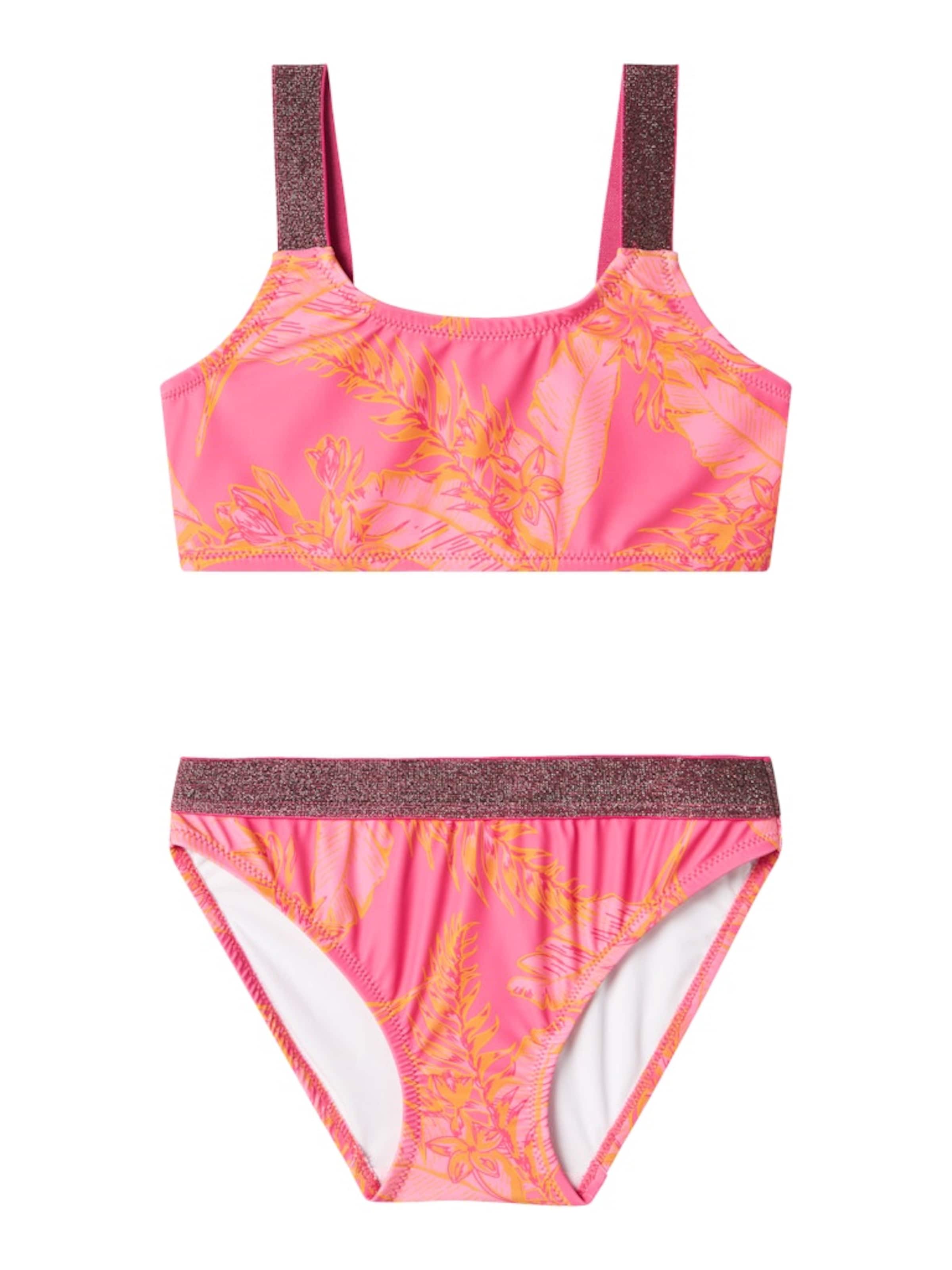 NAME IT Korzet Bikiny 'ZERIA' - Ružová: predná strana