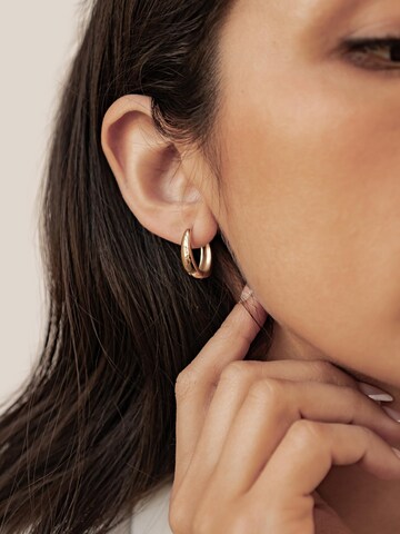Boucles d'oreilles 'Bold Dome Hoop' Hey Happiness en or