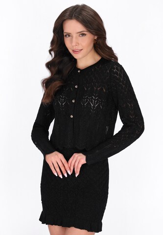 faina - Cárdigan en negro: frente