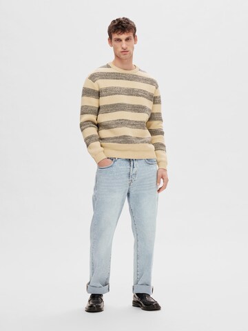 SELECTED HOMME Sweater 'Stan' in Beige