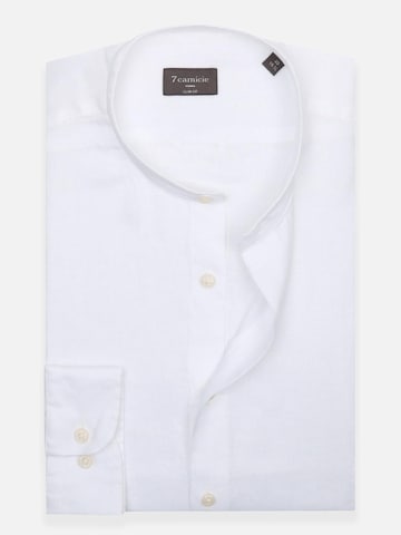 Slim fit Camicia business 'Caravaggio Essentials Linen Man Shirt Light Blue' di 7Camicie in bianco