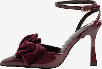 sarkans Lipsy Vaļējas augstpapēžu kurpes: no priekšpuses