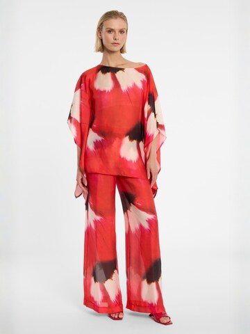 Ana Alcazar Wide Leg Printhose ' Dolth ' in Rot