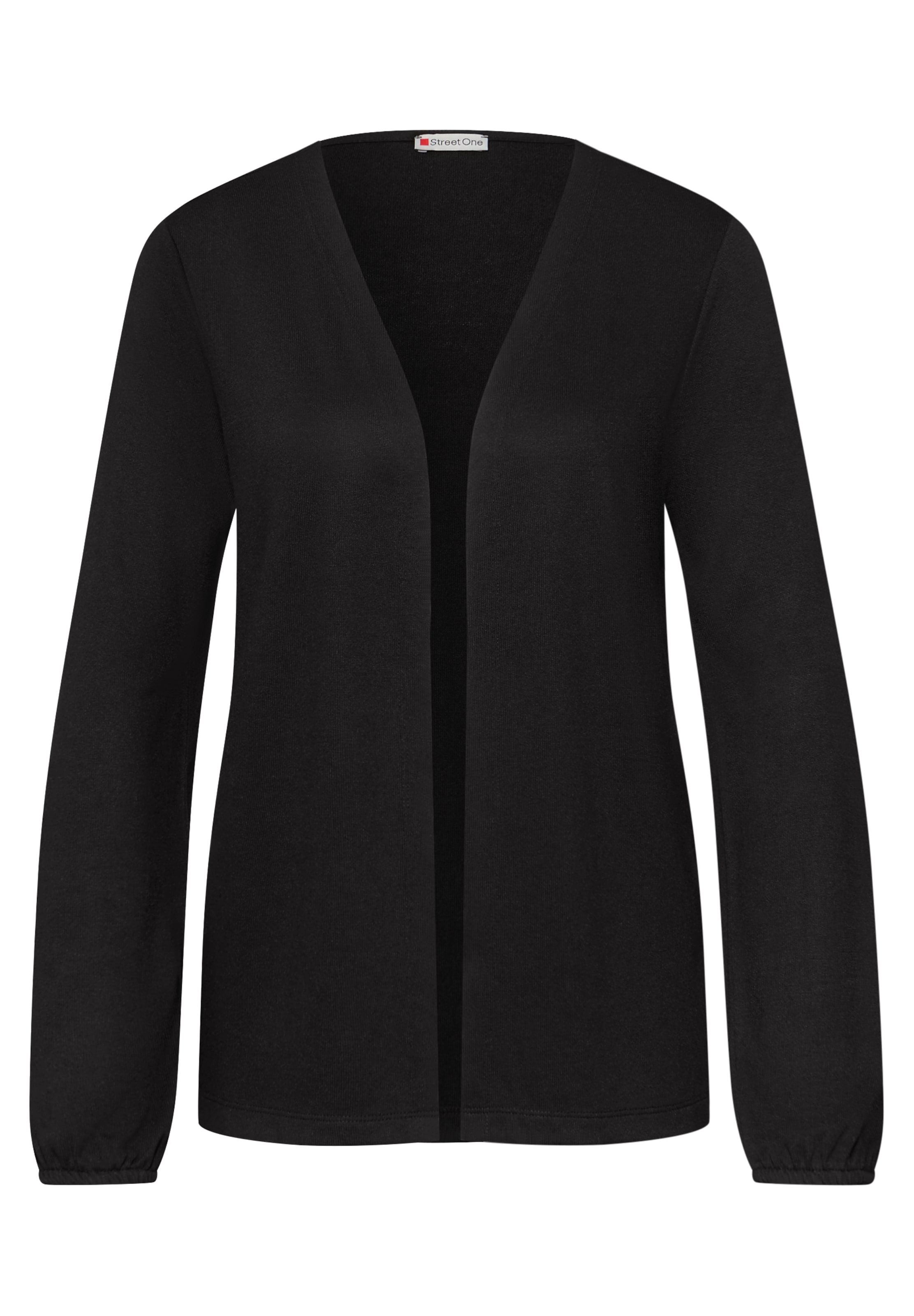 STREET ONE Strickjacke in Schwarz: Vorderseite