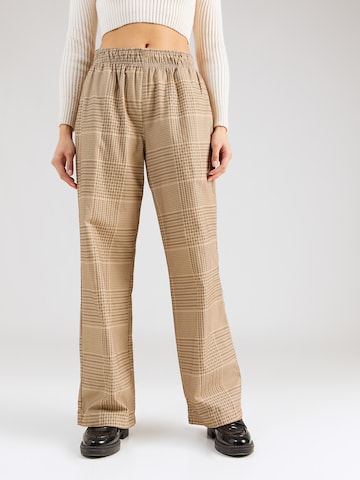 TOPSHOP Regular Pants in Beige: front