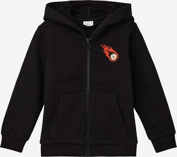 s.Oliver Zip-Up Hoodie in Black: front