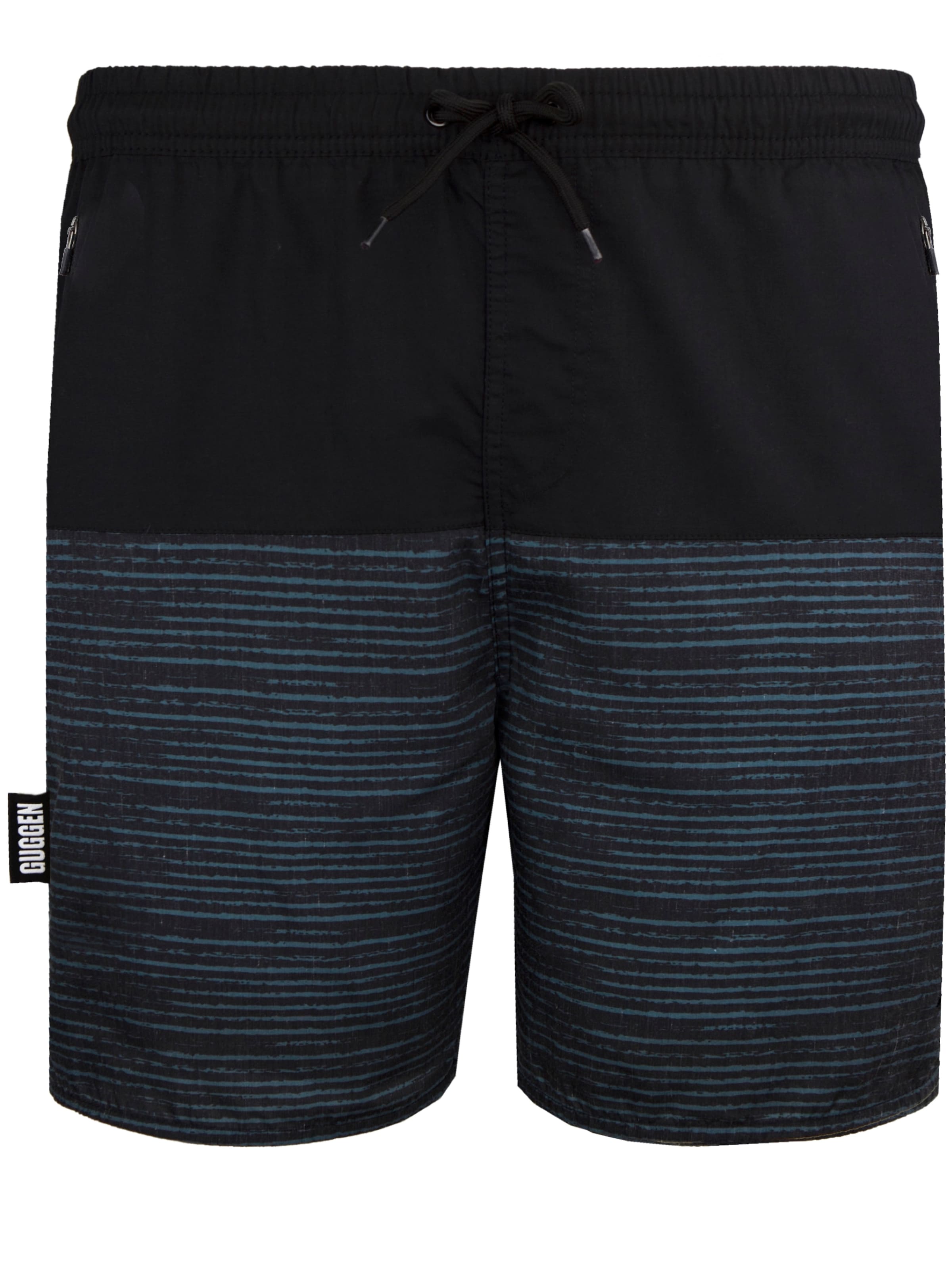 Guggen Mountain Badeshorts 'Badehose 1803-4' in Schwarz: Vorderseite