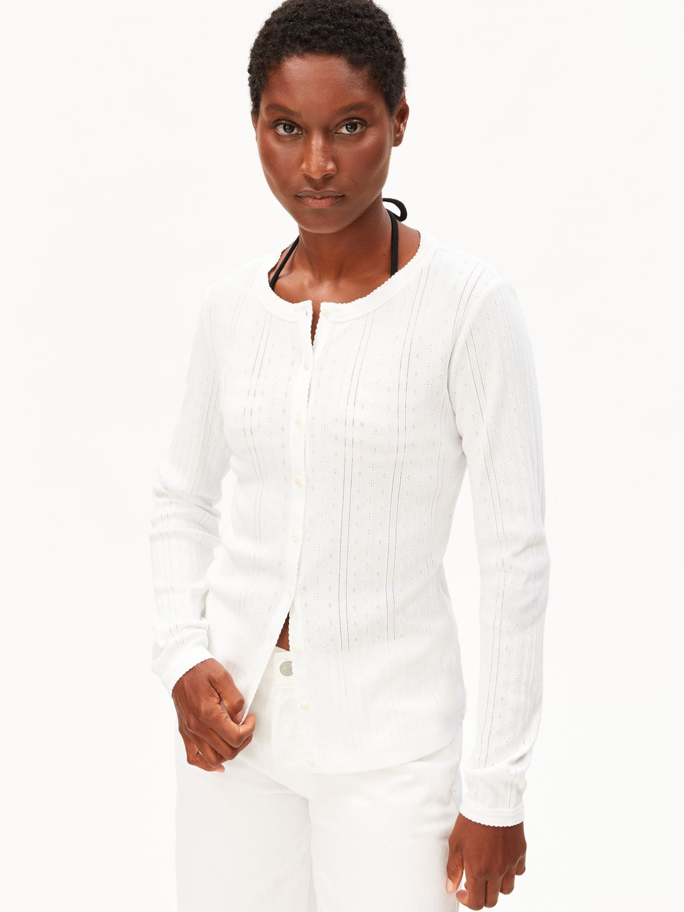 Cardigan ARMEDANGELS en blanc : devant