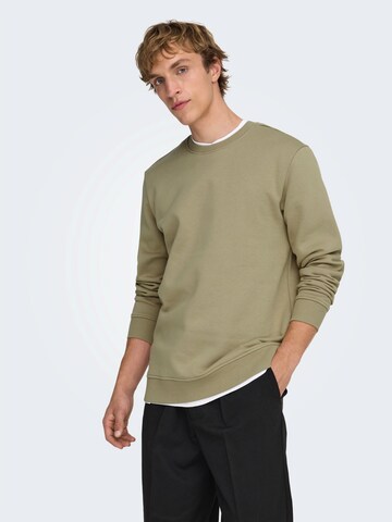 Only & Sons Mikina 'ONSCONNOR' – zelená: přední strana