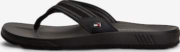 Tongs TOMMY HILFIGER en noir : devant