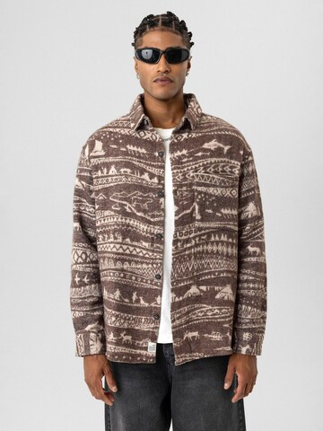 Dandalo Comfort fit Button Up Shirt 'Daniel' in Brown: front