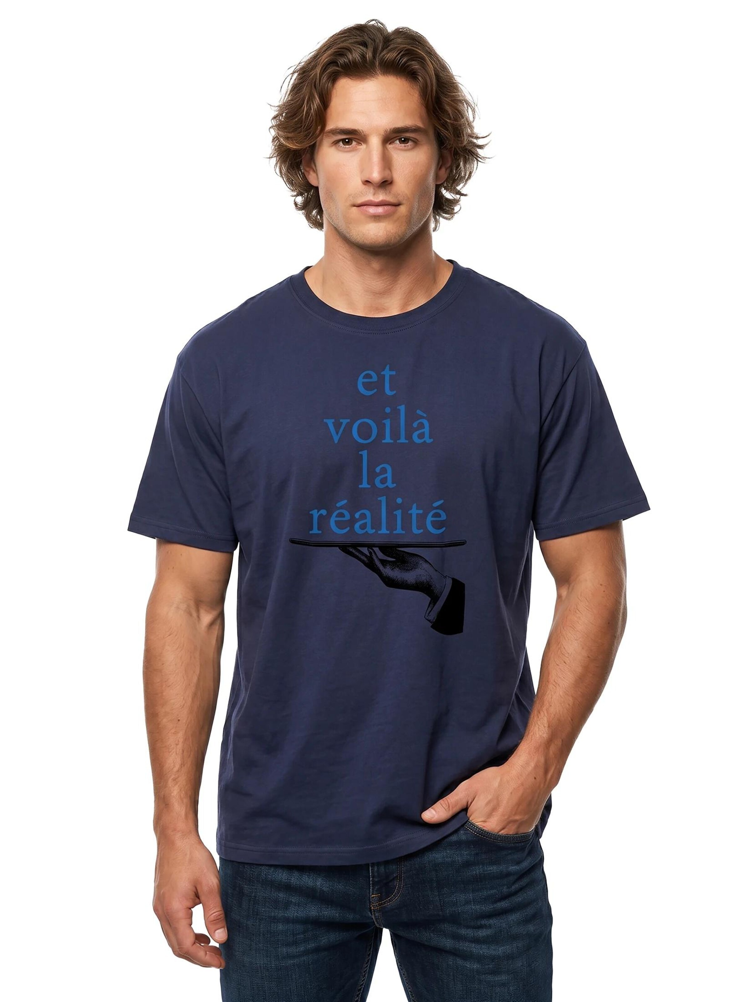 MAKAYA Shirt 'Et Voilà' in Blue