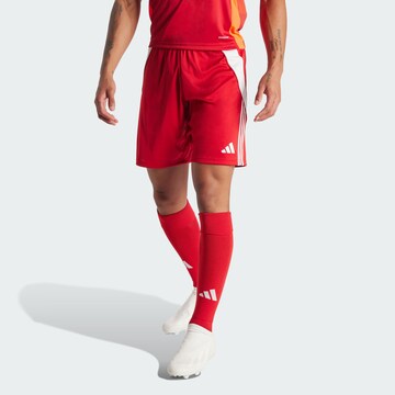 ADIDAS PERFORMANCE Regular Sportbroek 'Tiro 24' in Rood: voorkant