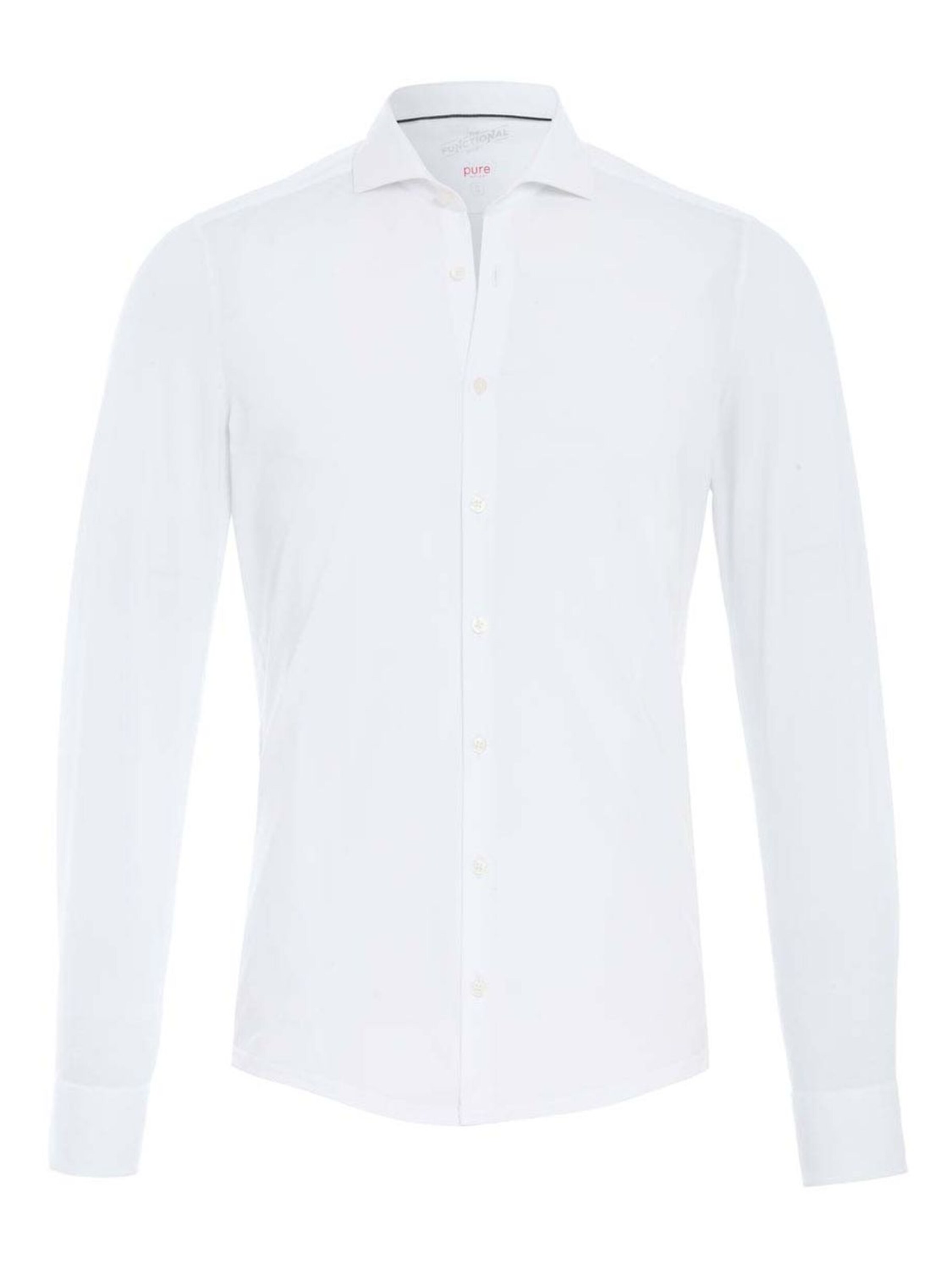 PURE Slim fit Button Up Shirt in White: front