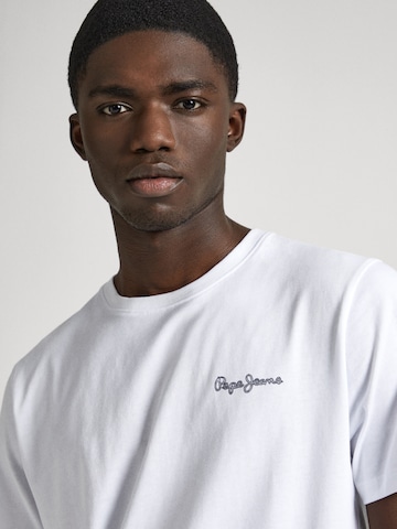 Pepe Jeans - Camiseta 'SINGLE CLIFORD' en blanco