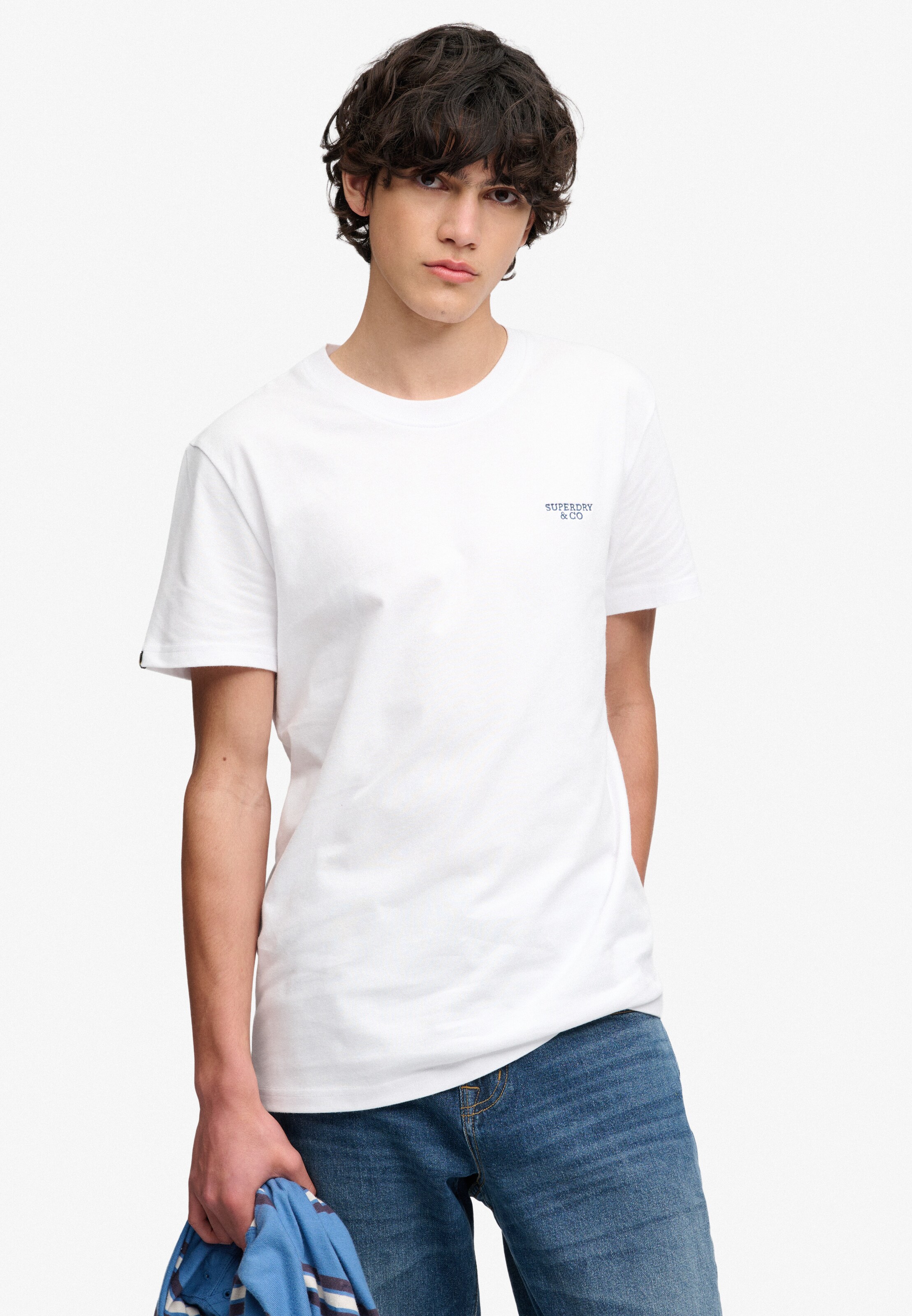 Superdry & Co Shirt 'Essential' in White: front