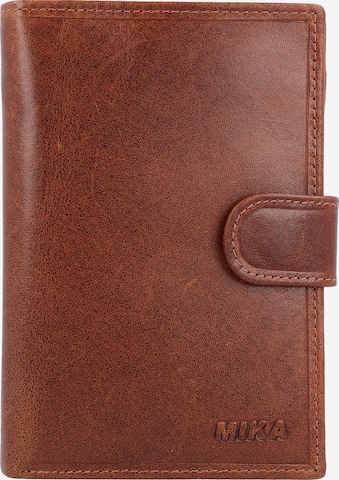 MIKA Wallet in Brown: front