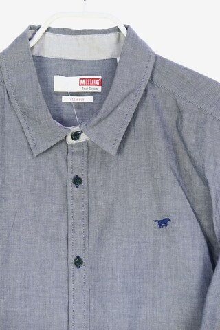 MUSTANG Button Up Shirt in XL in Blue