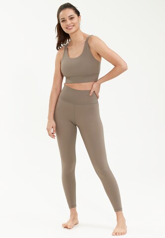 Athlecia Skinny Sporthose 'Gaby' in Beige