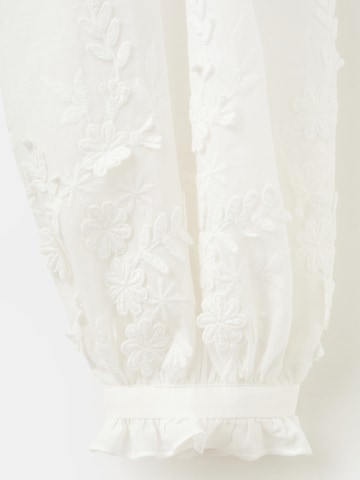 MANGO Blouse 'RUFLA' in White