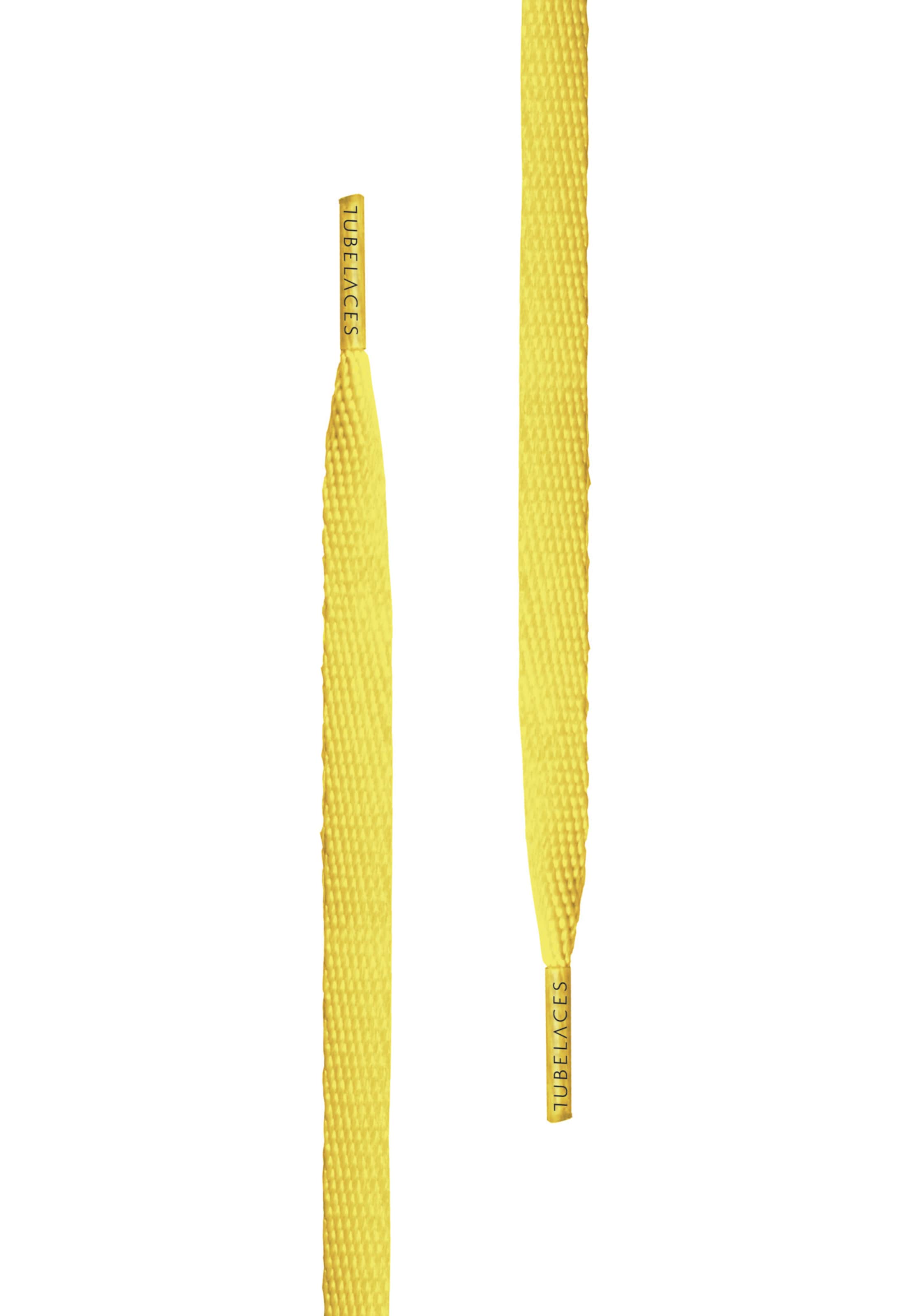 TUBELACES Shoe accessory 'White Flat' in Yellow: front