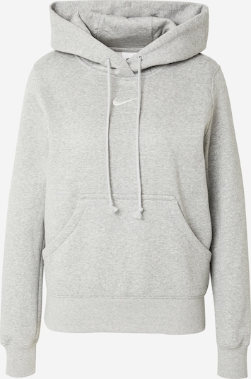 Nike Sportswear Sweatshirt 'Phoenix Fleece' i gråmelerad / vit, Produktvy