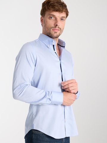 Slim fit Camicia business 'Roma Iconic Satin Man Shirt White' di 7Camicie in grigio