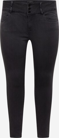ONLY Carmakoma Skinny Jeans 'Anna' in Zwart: voorkant